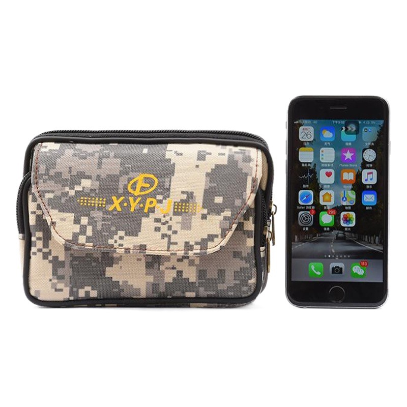 Factory wholesale men's mobile phone bag casual wear belt waist bag mobile phone bag multi-functional horizontal waist bag supply wholesale