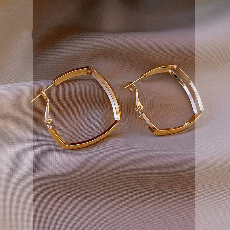 대형 사각 귀걸이