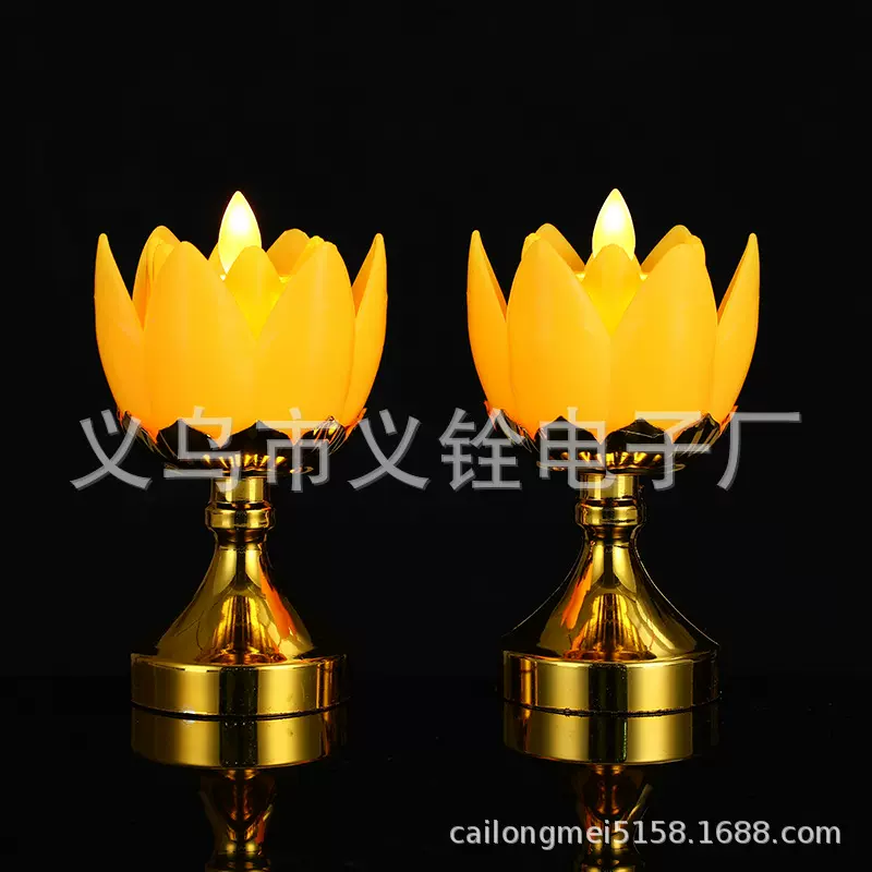 led仿真发光电子香炉蜡烛摇摆跨境电商货源泰国蜡烛莲花灯candle