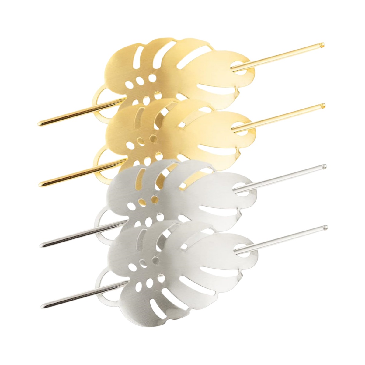 Nueva aleación brillante para mujeres accesorios de cabello metal hueco hojas de dibujo de cabello hojas de cabello cruzado al por mayor spot