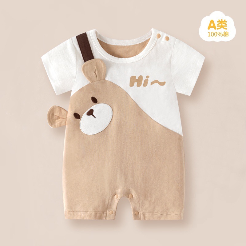 Verano nuevo bebé algodón mono adorable bebé super lindo ropa de vestir en línea rojo explosivo ropa infantil exclusiva transfronteriza