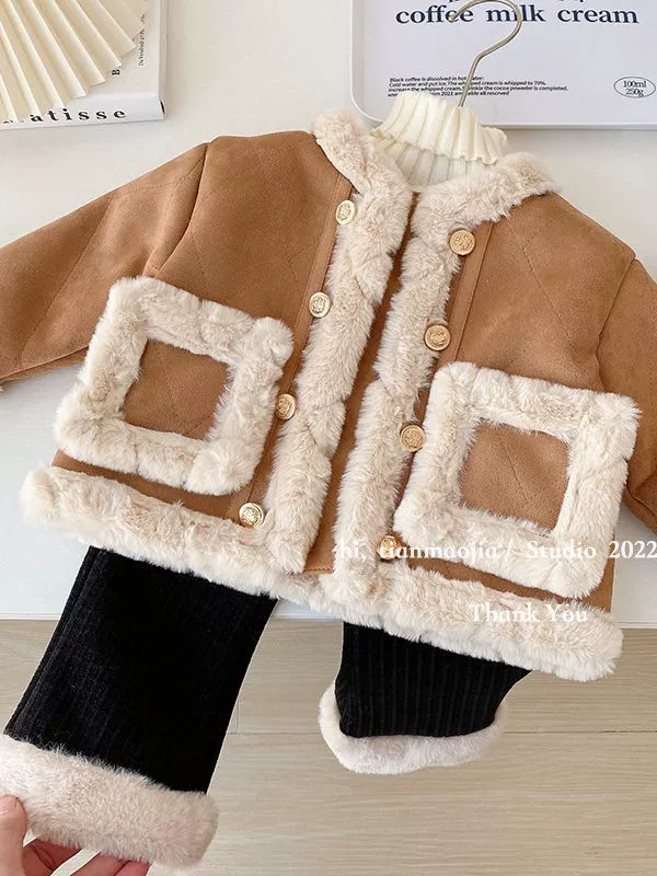 Velvet детский короткий тёплый пуховик, стиль Chanel, стиль корейский