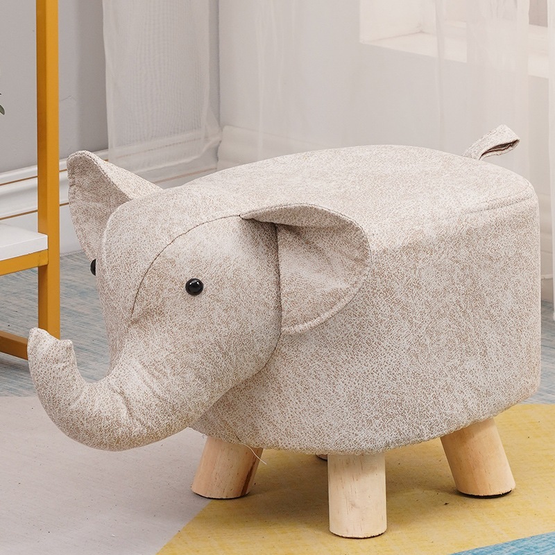 Fábrica directa taburetes para niños taburetes para animales taburetes de madera sólida para cambiar zapatos taburetes creativos pequeños taburetes de casa sala de estar dibujos animados lindos
