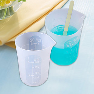 250ml Crystal Silicone Measuring Cup, No-Wash 100ml DIY Mixing Cup with Scale, Wholesale Baking Supplies