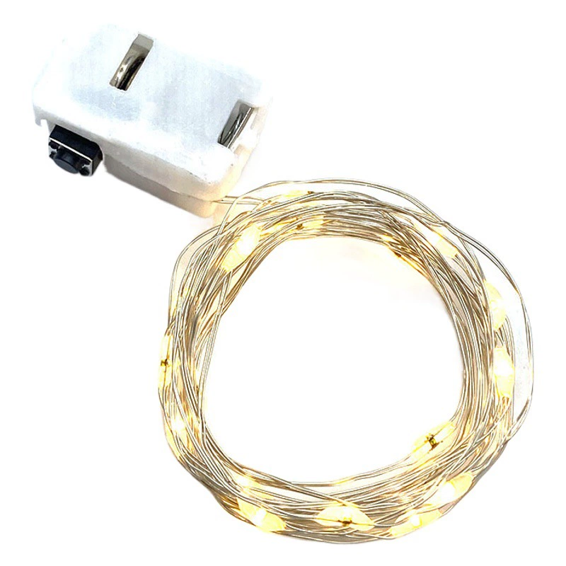 Светодиодная Подарочная коробка торт букет декоративный фонарь световая струна AG13 батарея световая струна маленькая белая коробка трехступенчатая Регулировка световая струна