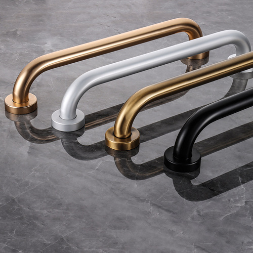 Thickened space aluminum elegant black factory direct supply safety handrails for the elderly bathroom non-slip handles squat toilet handrails