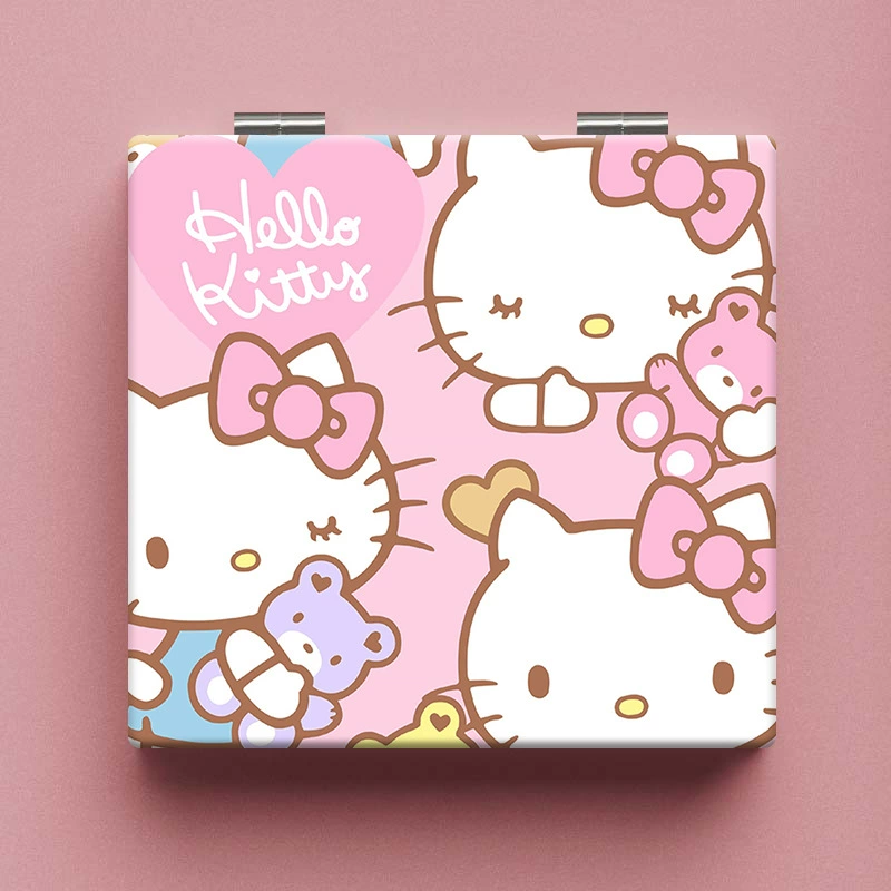 Hello Kitty, ручное двустороннее складное зеркало для спальни