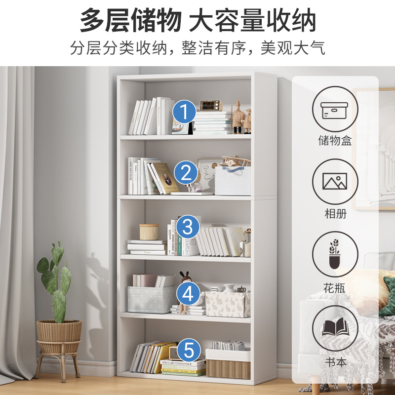 Estantería pequeño estante de almacenamiento piso de los niños simple libro gabinete ahorro de espacio escritorio del estudiante de múltiples capas de almacenamiento rack casa