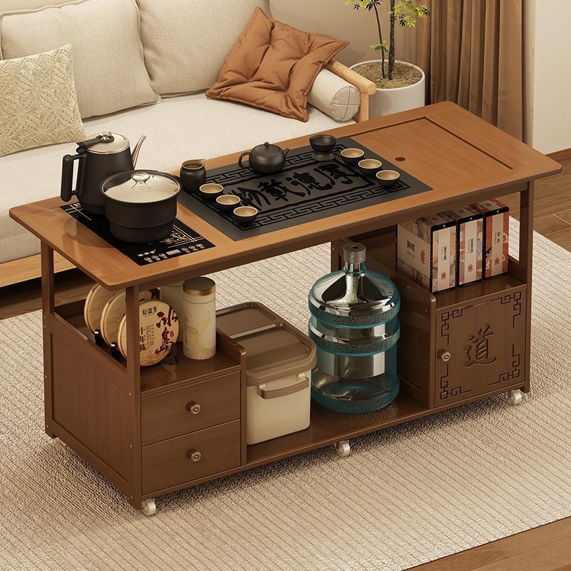 Gabinete de té doméstico, carro de té móvil, sofá, tablero de té, tablero de té pequeño, tetera de agua integral