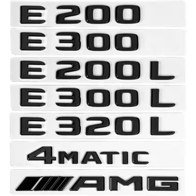 Car logo: rear lettering sticker, E350 decorative