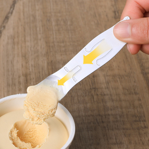 ECHO Japanese Ice Cream Spoon Silver Aluminum Product  New Summer Cartoon Pattern Spoon to Spoon