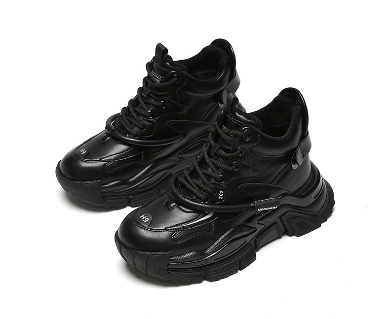 Velours vieilles chaussures femmes nouveau automne et hiver Ins Net rouge chaussures de course décontractées rehaussant rétro chaussures de sport confortables femmes_voghion.com