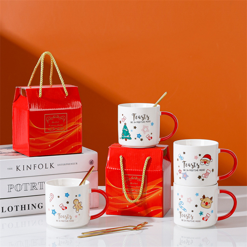 Taza de cerámica creativa taza de café de dibujos animados abre un pequeño evento de regalo publicitario taza de agua LOGO