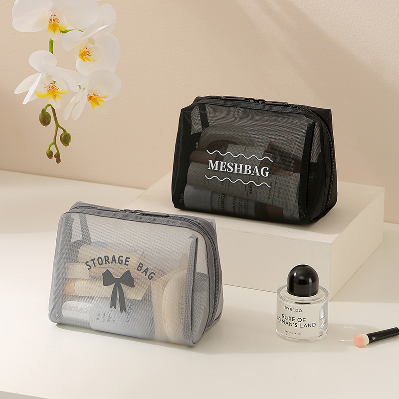 尼龙网纱八角化妆包大容量旅行收纳包防泼水出差收纳袋多功能防水