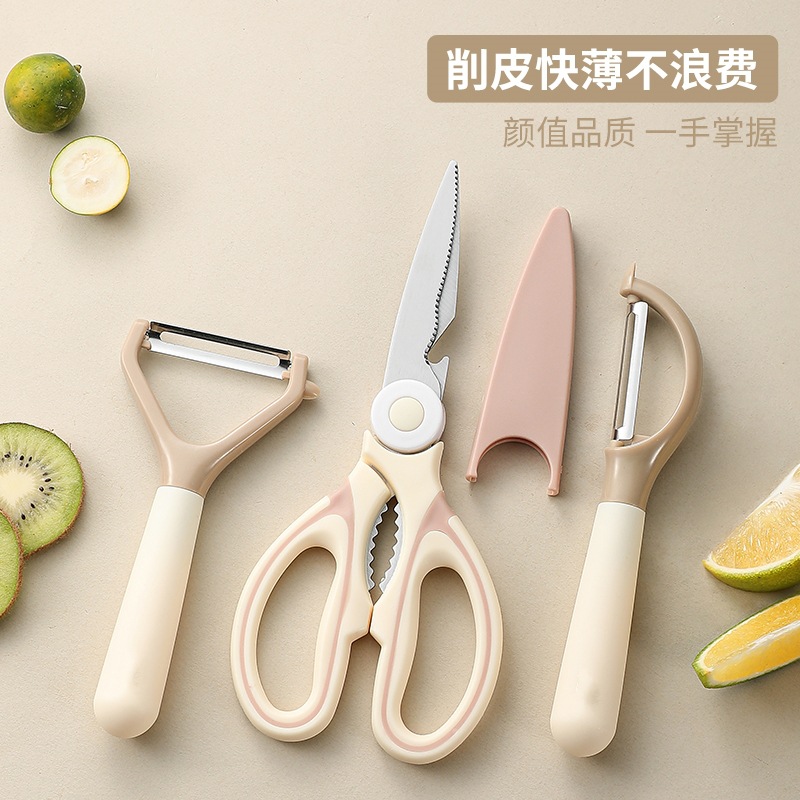 Cuchillo de peeling multifuncional cuchillo de frutas de acero inoxidable conjunto de herramientas de cocina cuchillo de peeling de papas artefacto de peeling image 4