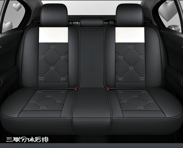 25 New Four-Season Universal Cartoon Cool Bear Full Surround Full Leather Wear-Resistant Universal Five-Seater Car Cushion Seat Cover