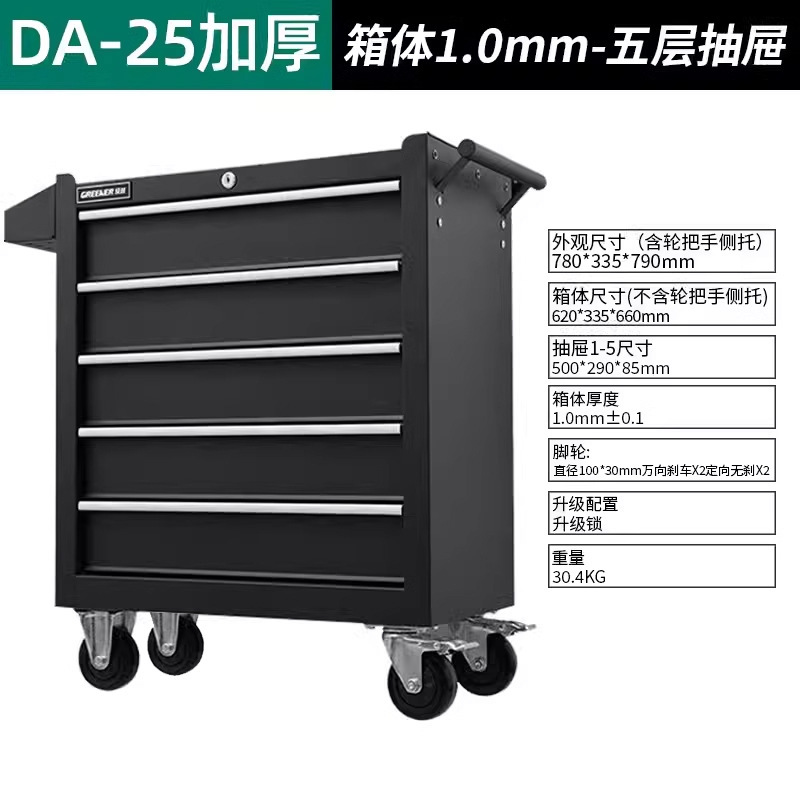 緑林57引き出し自動車修理工具車移動工具箱カート修理工場部品箱鉄重工具箱|undefined