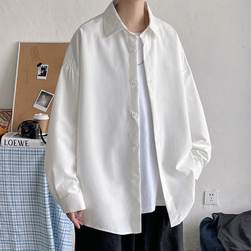 2024 Spring New Arrival Hong Kong Style Indoor Large Size Cool Collar Long Sleeve Shirt M-5X HC21342-P25