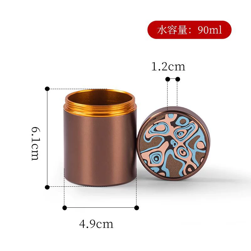 Metal handheld tea for traveling, small box