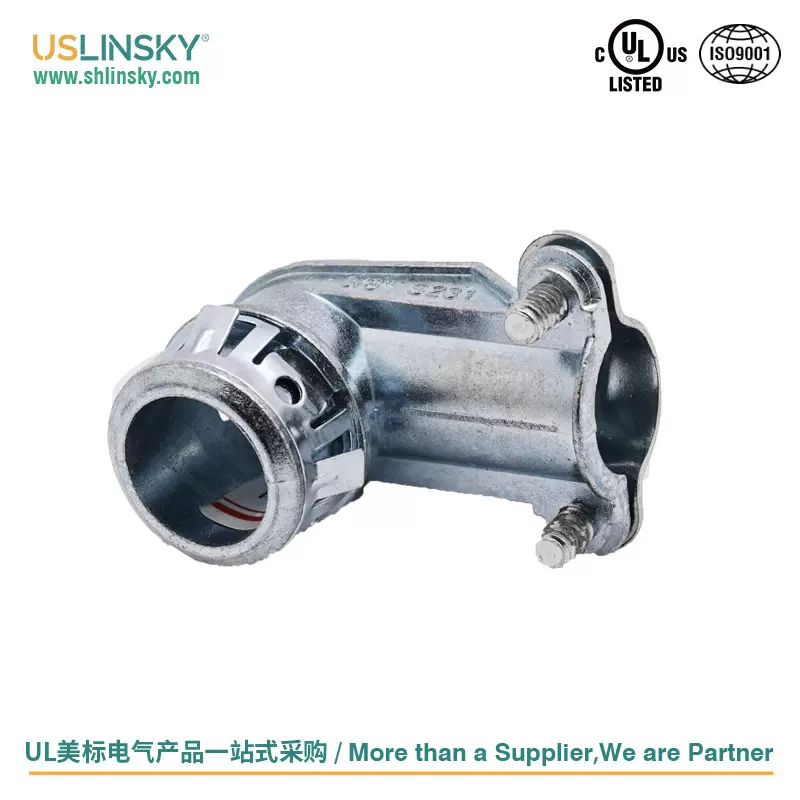 USLINSKY供应UL金属软管镀锌接头 美标品质接头线管S231