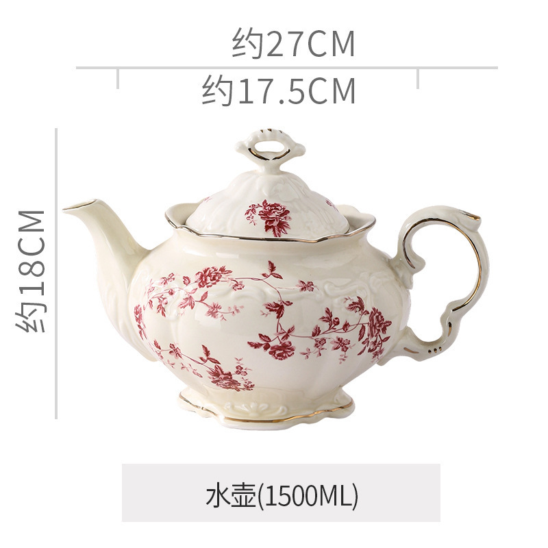 欧式个性宫廷风陶瓷咖啡杯碟碎花下午茶水杯茶壶奶壶糖壶个性组合|undefined