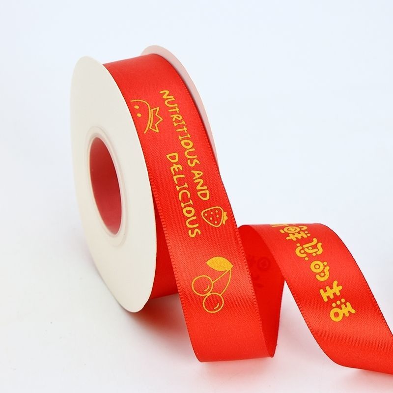 Cinta de frutas, caja de regalo fresca, cinta de regalo para embalaje, cinta de satén para floristería, cinta de satén para atar ramos de frutas frescas.