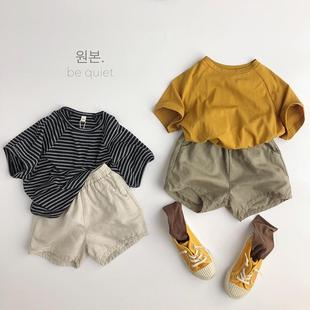 Тонкие летние штаны подходит для мужчин и женщин, детские шорты для мальчиков, из хлопка и льна, свободный крой, в корейском стиле, в западном стиле