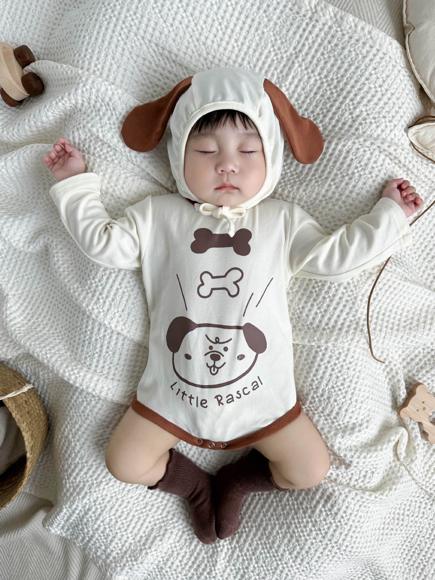 23 Puppy mameluco de manga larga