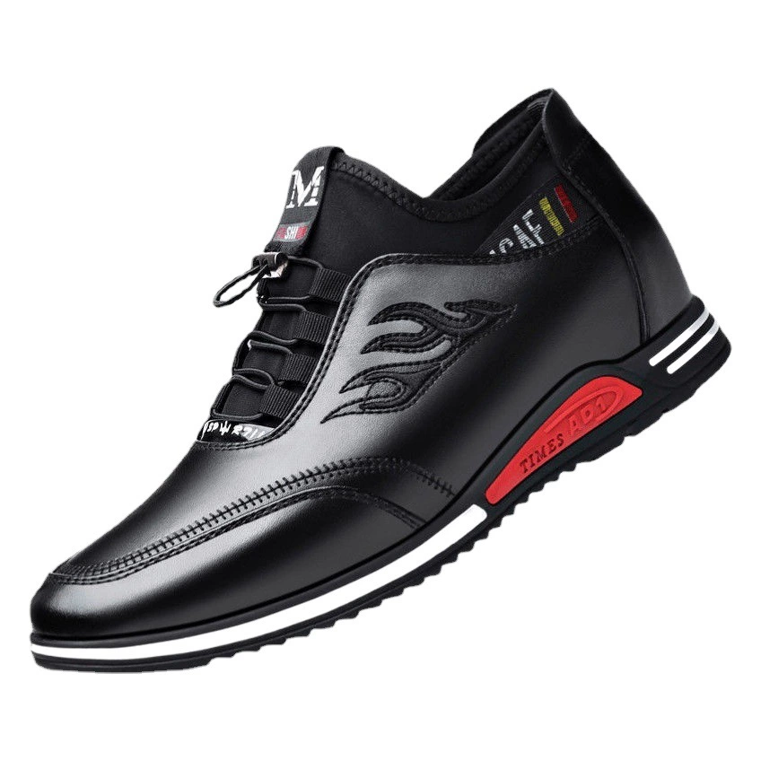 Повседневная кожаная обувь оптом, мужская обувь, Корейская кожаная обувь с эластичным ртом, Повседневная Удобная Обувь для досок, британская мужская обувь