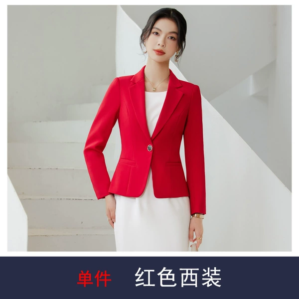 Red classic suit jacket