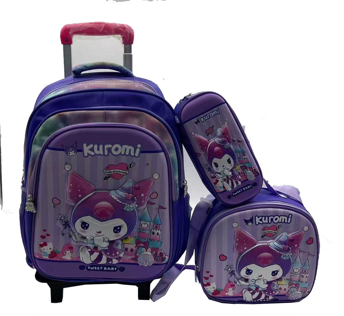 Mochila escolar fábrica 3D traje de tres piezas Shaodong escuela primaria al por mayor mochila de tres piezas de hombro de dibujos animados con protección de la columna