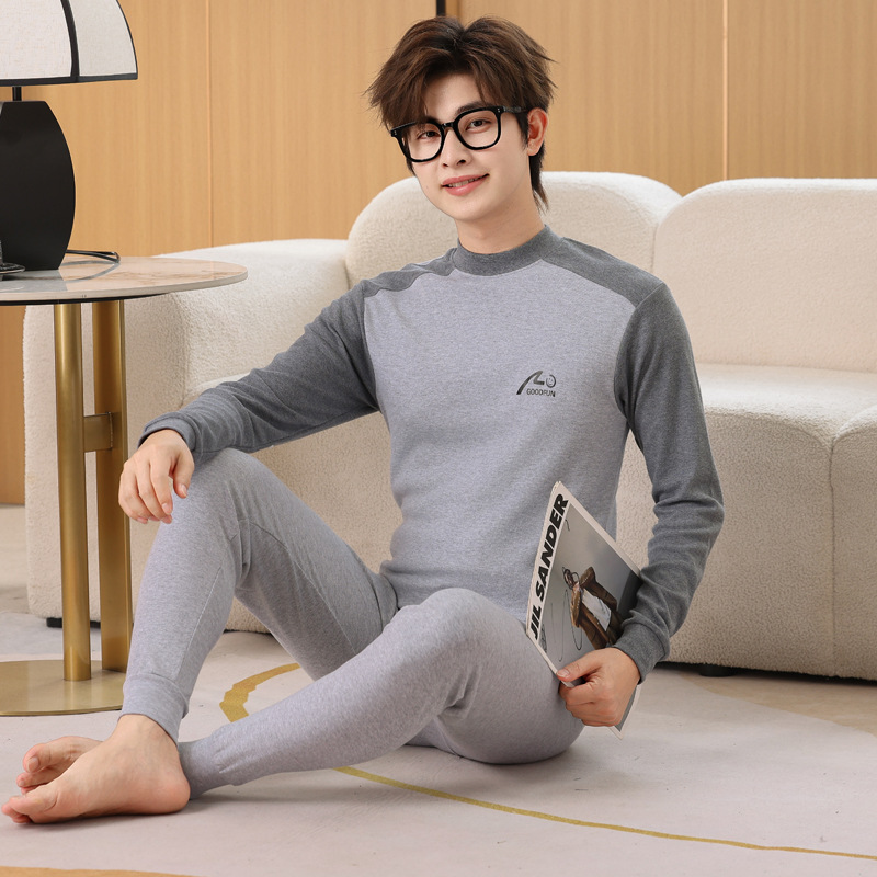 Otoño y invierno estudiantes calentamiento ropa interior de algodón suéter de algodón juveniles de mediana edad niños chaqueta de otoño pantalones de línea de algodón puro