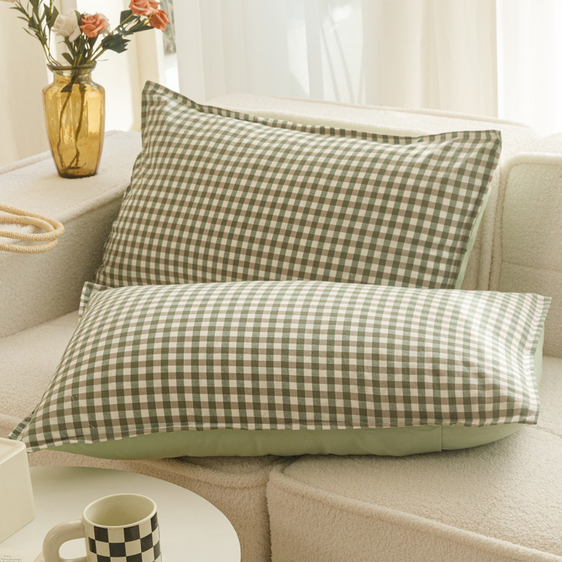Funda de almohada absorbente de sudor simple Funda de almohada de algodón 48x74cm Couple adulto en casa Funda de almohada de dormitorio de estudiante individual