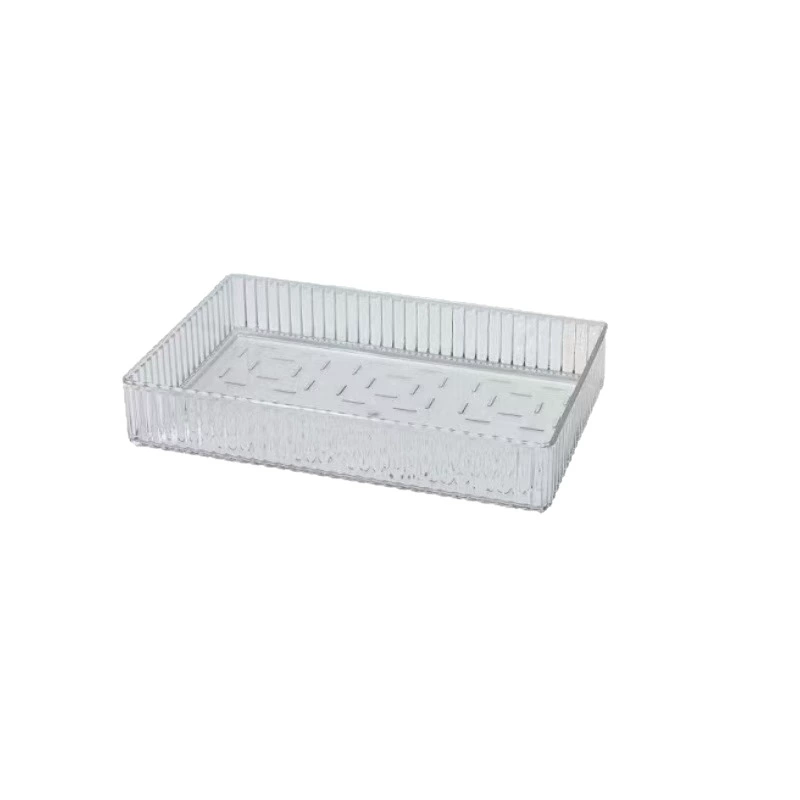 Rectangular Plastic Storage Box, Transparent Table Organizer, Small/Medium/Large