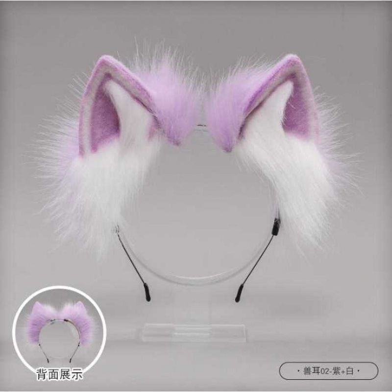 日本製帽子猫耳ヘアバンドキツネぬいぐるみヘアピンヘアアクセサリーガールハートシミュレーション純粋な欲望獣耳|undefined