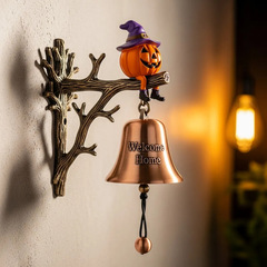 Halloween Witchy Pumpkin Welcome Bell 万圣节巫婆南瓜迎宾铃