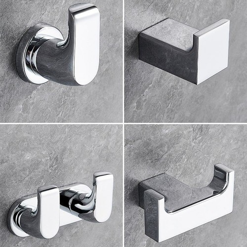 Stainless steel coat hook 304 single hook hotel hook entryway bedroom garment hook bathroom wall-mounted single hook