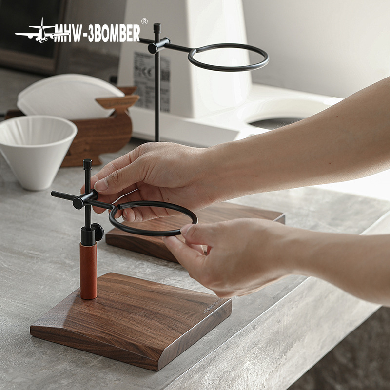 MHW-3BOMBER bomber solid wood hand washing rack retro industrial wind hand washing coffee stand V60 filter cup holder