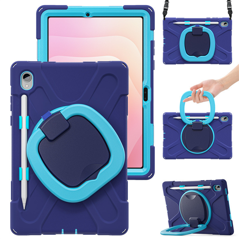 Suitable for Samsung A11 Plus Strap Silicone Anti-Fall Tablet Back Shell A11 X130 Bracelet Holder Protective Cover