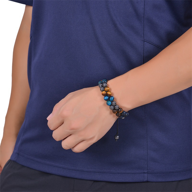 Unisex Gender Handmade Design Fashion Geometric Natural Stone Handmade Bracelets 1 Piece