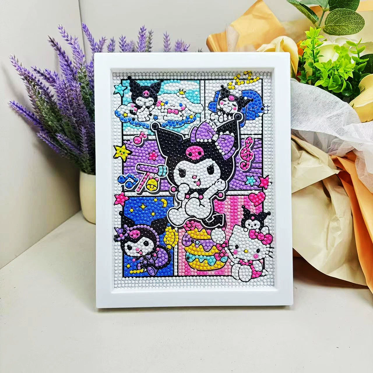 Набор для алмазной живописи Sanrio Kuromi, 17×22 см пластиковая рамка, набор для творчества DIY для детей