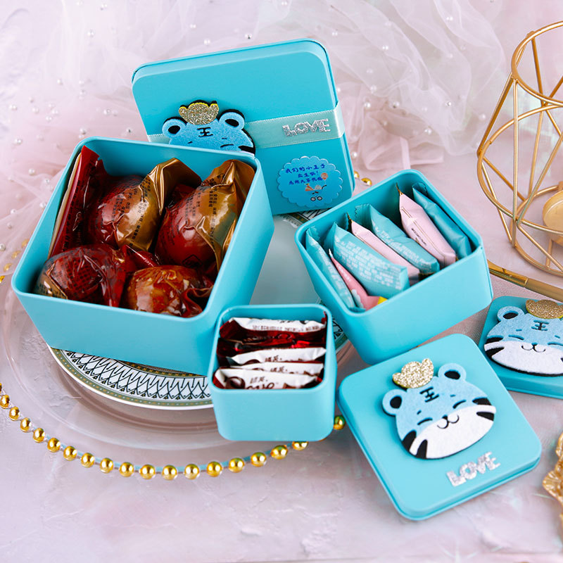 虎寶寶出生禮滿月酒百日宴回禮盒 喜糖盒 糖果包裝盒喜蛋喜餅包裝