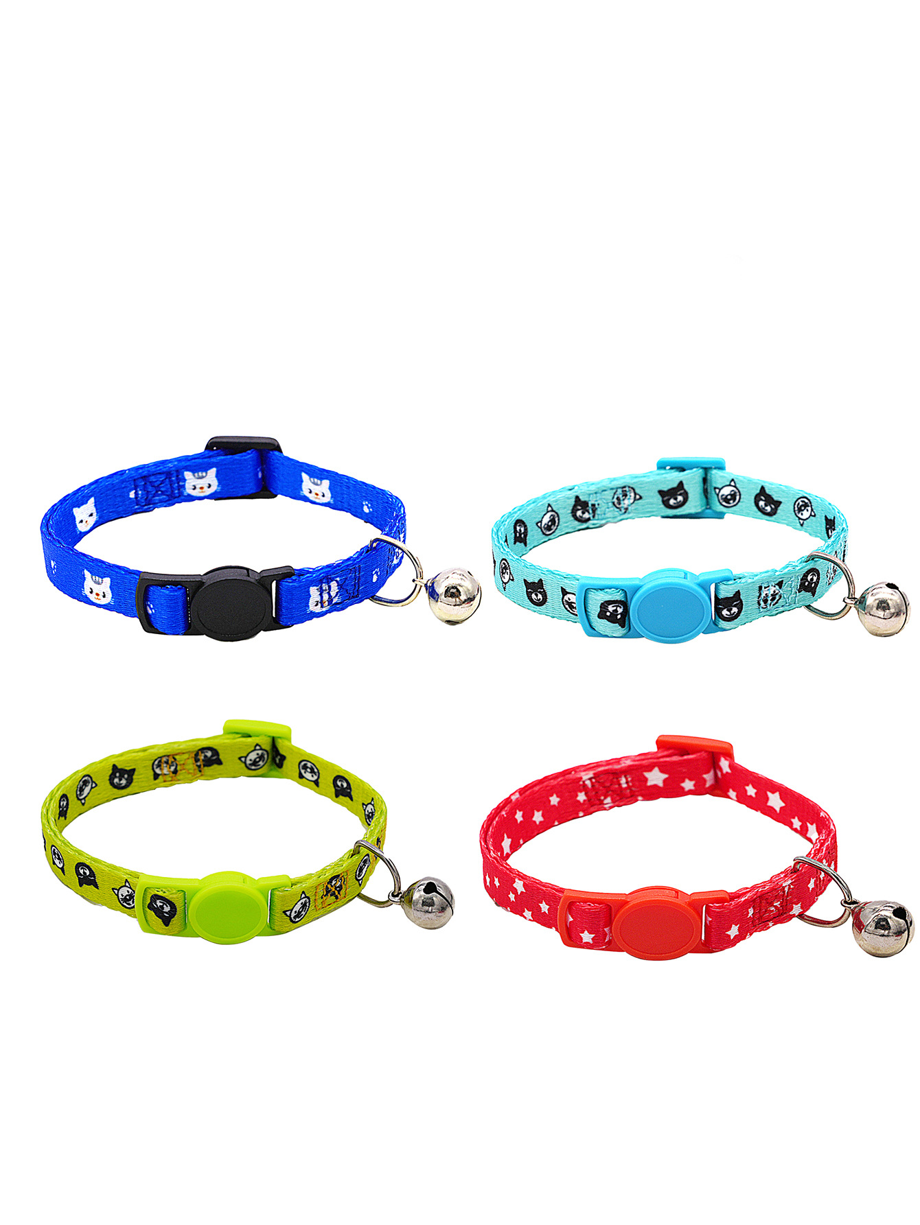 조합 4 (흑백 고양이 머리 2개 + 파란색과 흰색 고양이 1개 + 빨간색 오각별 1개)