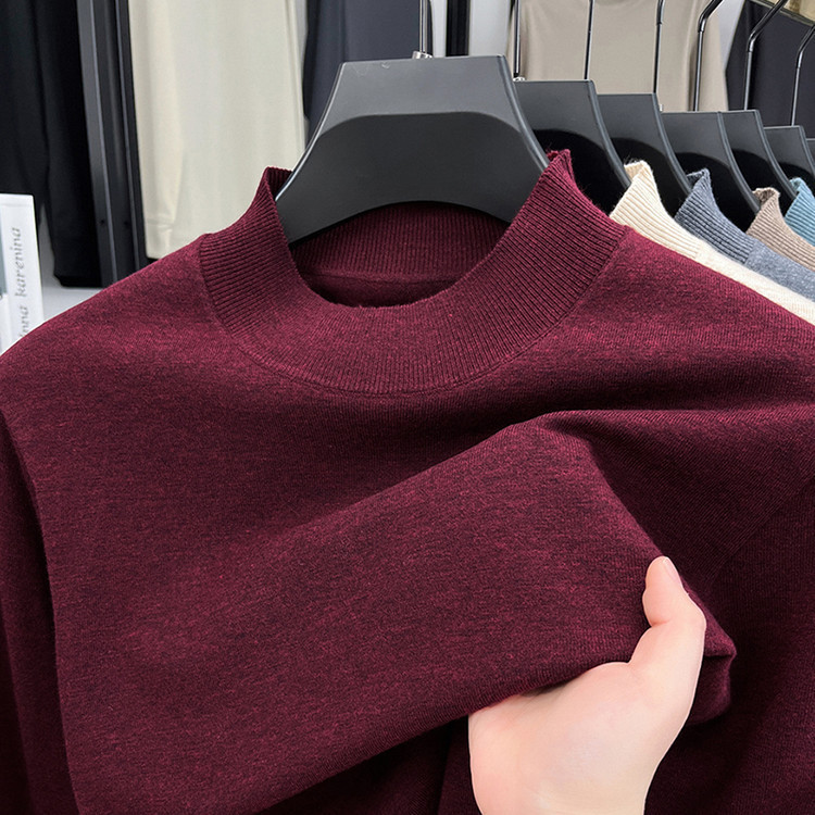 秋と冬のメンズセーター無地多用途ボトリングシャツ高品質高級紳士服卸売ドロップシッピングセーター|undefined