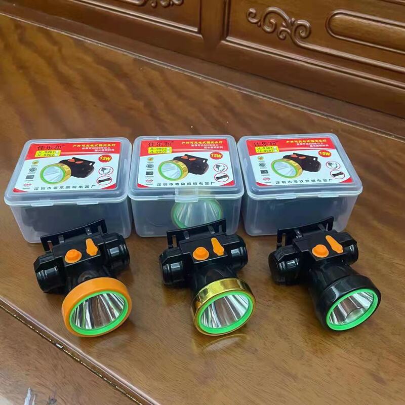 Jiale and Strong Light Headlight Long-Range Head-Mounted Safety Cap Miner's Lamp Outdoor Fishing Rechargeable Led Headlight