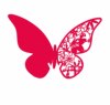 Cards with laser for St. Valentine's Day with butterfly, decorations on wall, 3D, wholesale