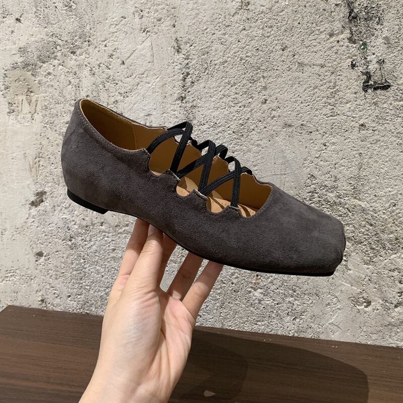 内增高3cm~方头复古芭蕾单鞋女鞋子2025年春秋季厚底法式玛丽珍鞋|undefined