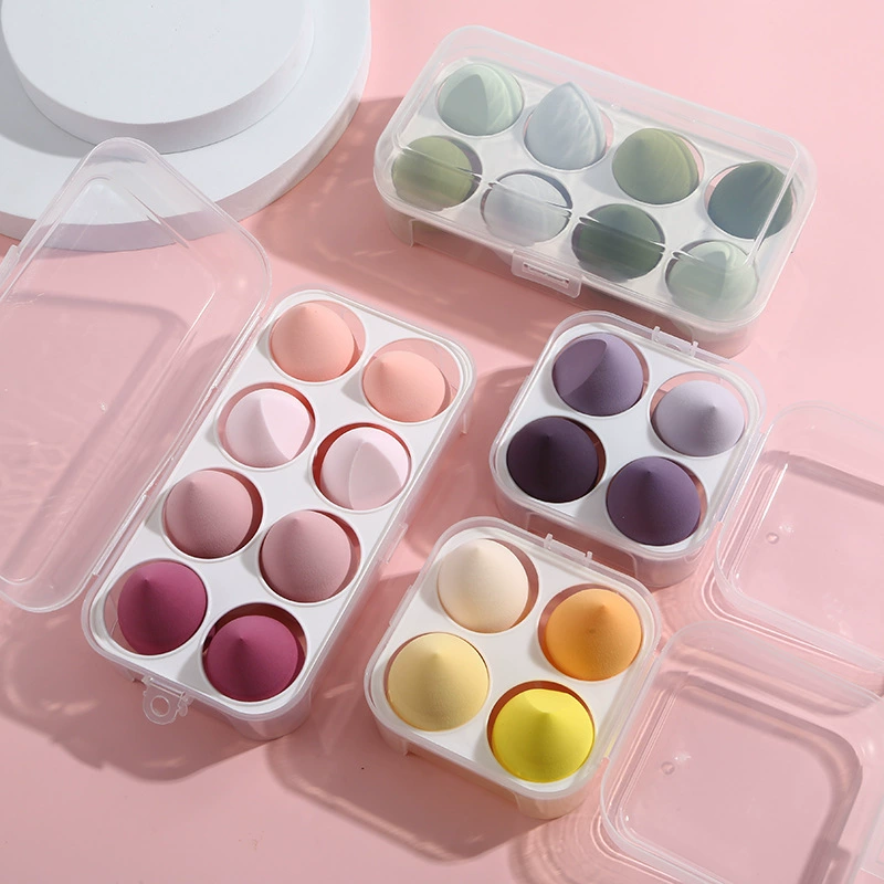 Makeup sponge set, drop-shaped (multi-shape), soft primer sponges with storage case