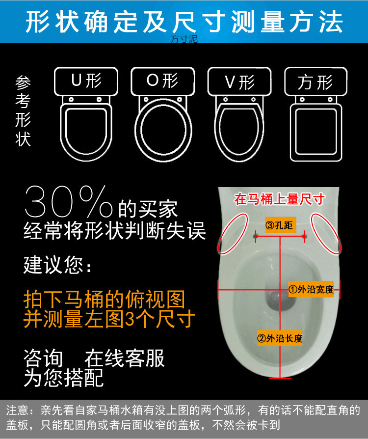 Universal thickened toilet seat cover accessories, slow-lowering cover, old-fashioned UVO square U-shaped household toilet seat factory undefined