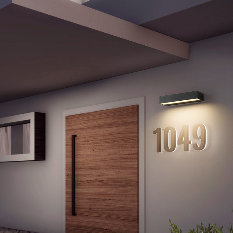 Cross-Border Long Strip Wall Light, Waterproof Linear Exterior Wall Light, Villa Downward Lighting Courtyard Wall Light, Balcony Outdoor Wall Light